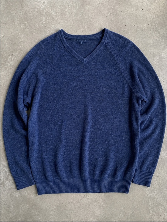 Barefoot Dreams Sweaters - Barefoot Dreams CozyChic Ultra Lite V-Neck Sweater XL Navy Soft Knit Pullover